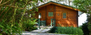 exterior of cabin e at point no point resort, vancouver island